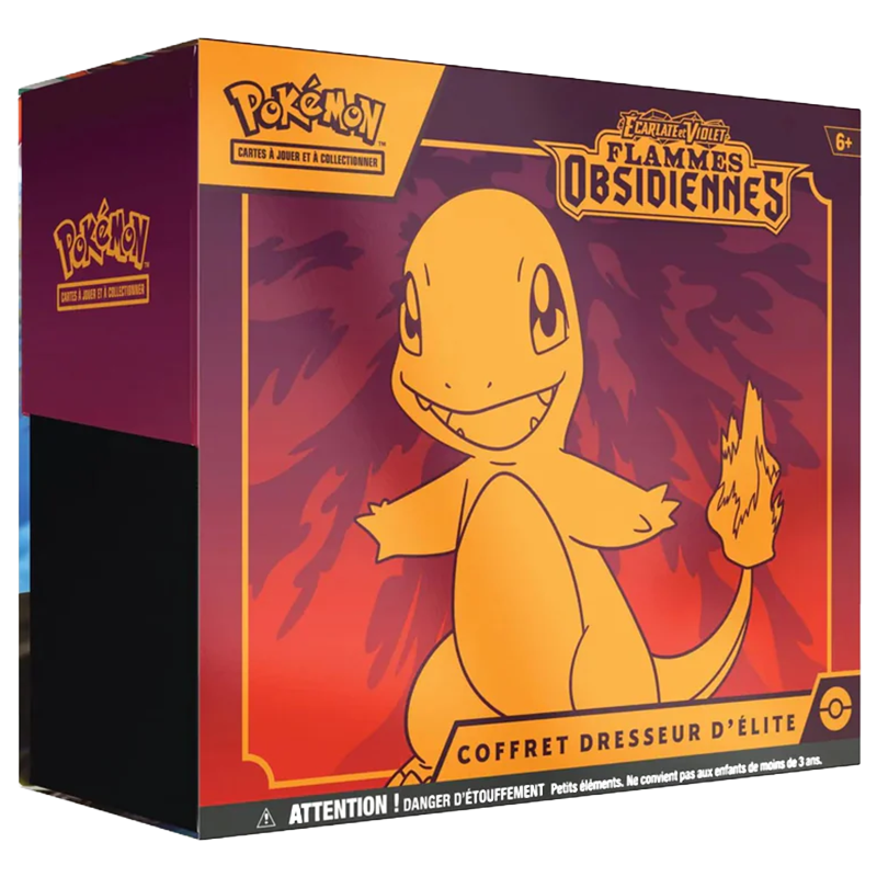 Pokémon – Coffret Dresseur d'Élite Flammes Obsidiennes – EV03 – Salamèche – Français