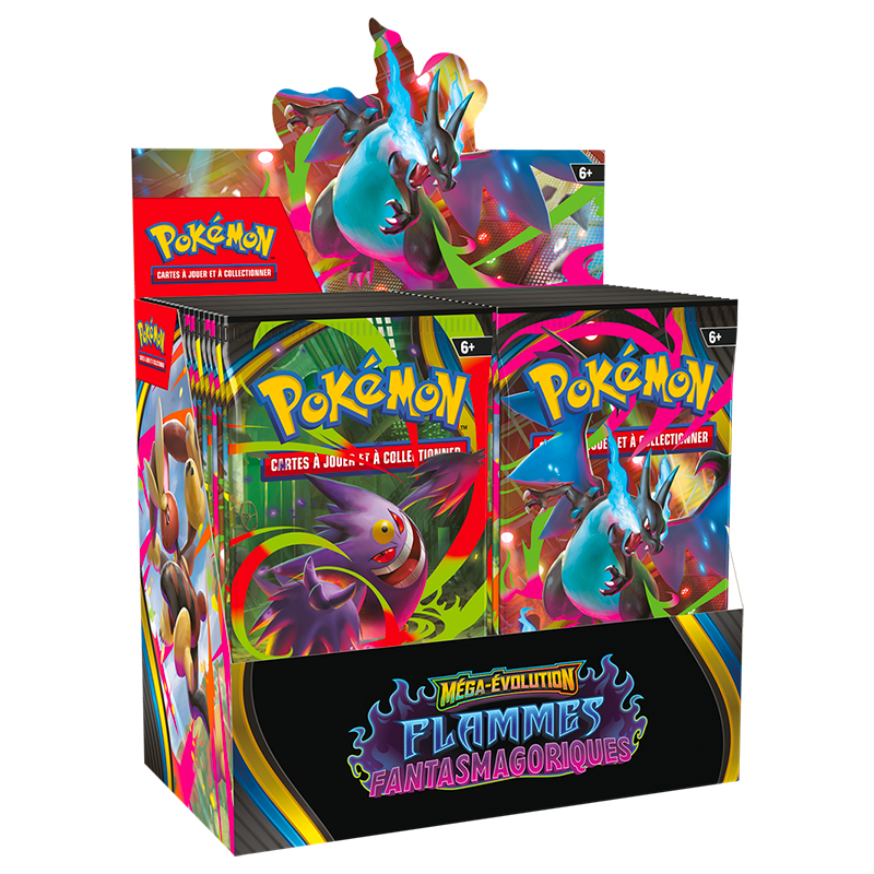 Pokémon – Display 36 Boosters Flammes Fantasmagoriques – ME02 – Français