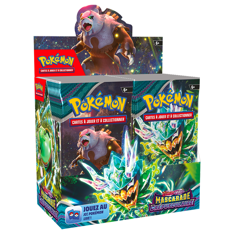 Pokémon – Display 36 Boosters Mascarade Crépusculaire – EV06 – Français